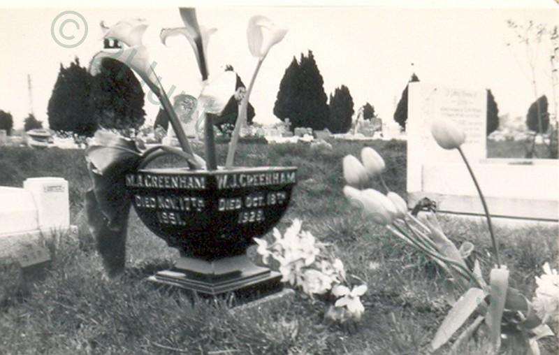 Headstone of William John GREENHAM and Mary Ann PAINTER